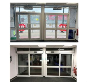 Manual Swing Doors changed to Automatic Sliding Doors